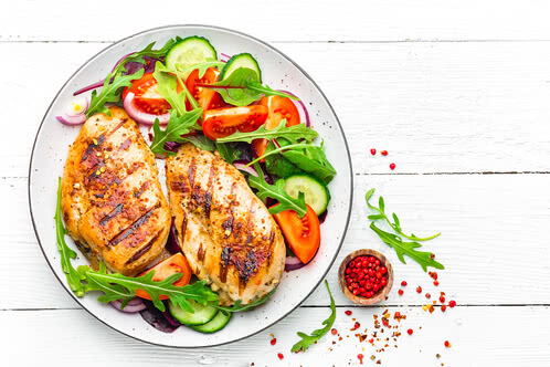 Ricetta: Petto di pollo su insalata di rucola